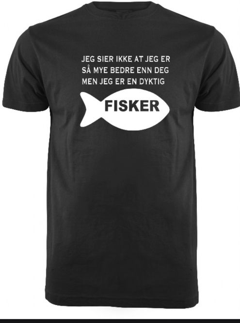 Hovedbilde FAKTISK FISKER T-SKJORTE